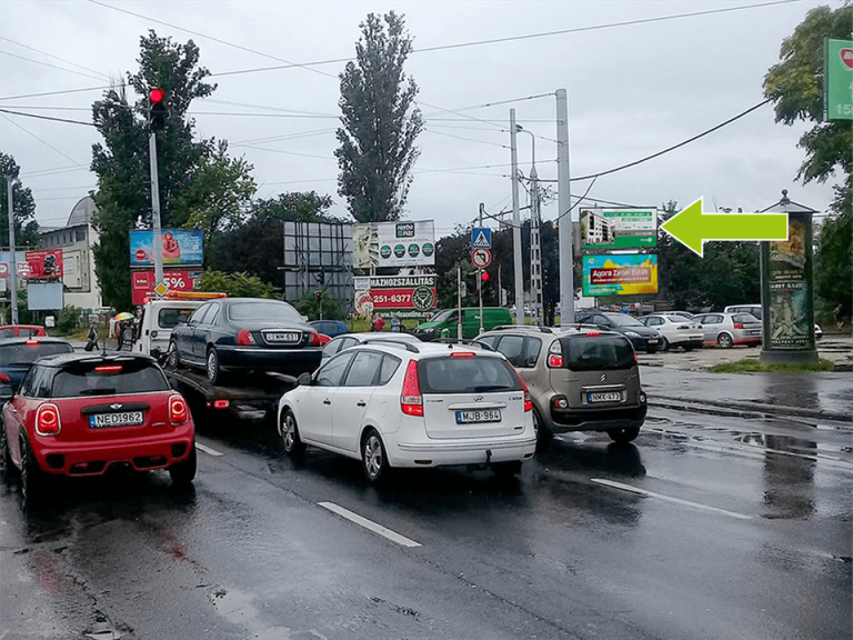 Budapest XIV. kerület – Hungária krt. 75-Egressy út sarok, centrum felé felső