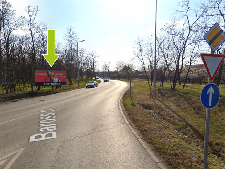 Budapest XVII. kerület – Baross utca, Pesti út felől 4-es főút felé
