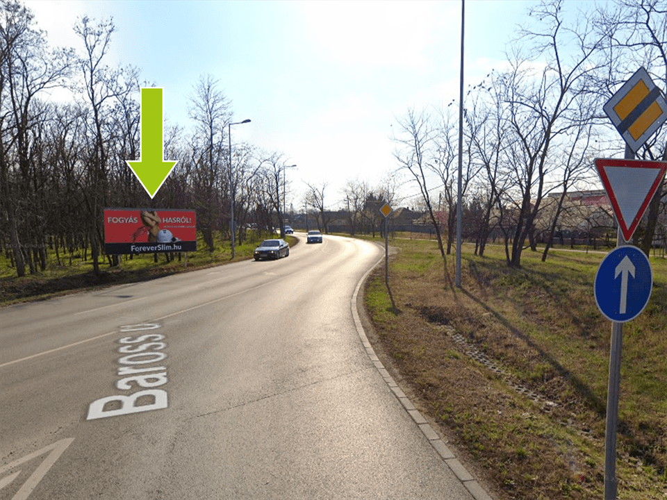 Budapest XVII. kerület – Baross utca, Pesti út felől 4-es főút felé