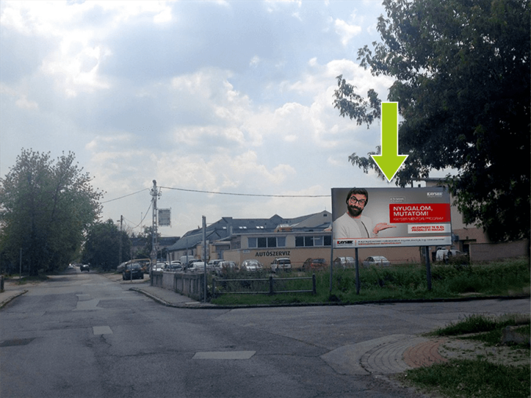 Budapest XIII. kerület – Tatai út – Tahi út, centrum felé jobb oldalt