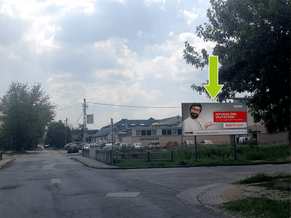 Budapest XIII. kerület – Tatai út – Tahi út, centrum felé jobb oldalt