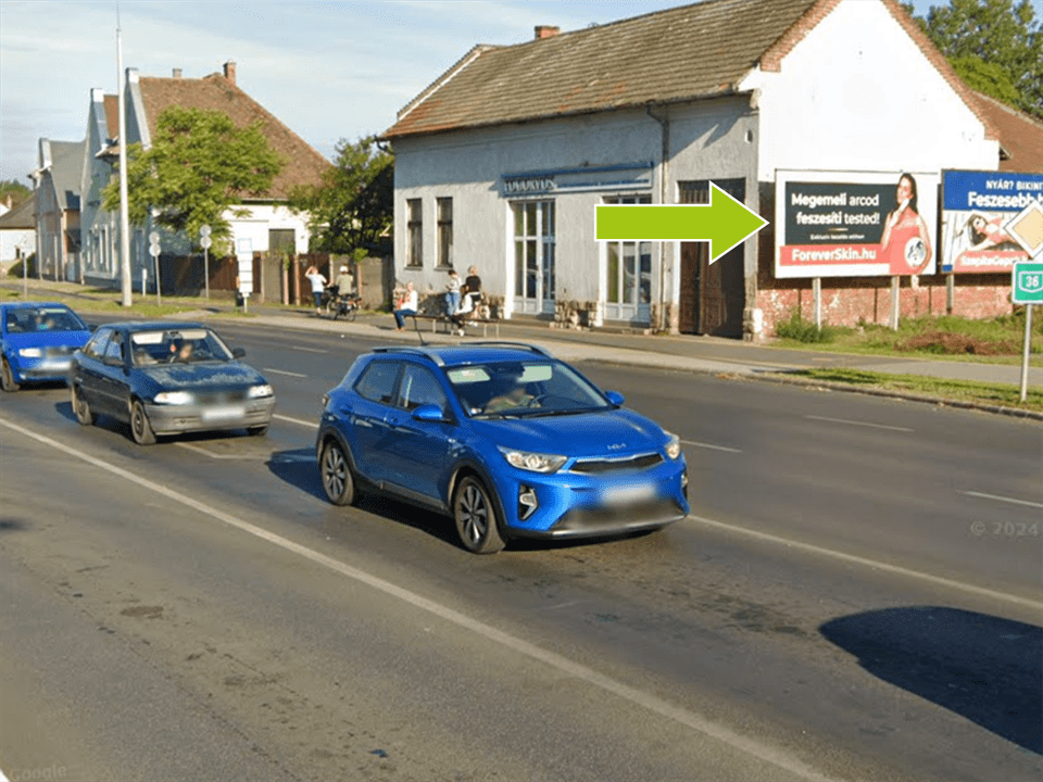 Nyíregyháza – 36-os főút, Bethlen Gábor u. 67., centrum felől M3 autópálya felé