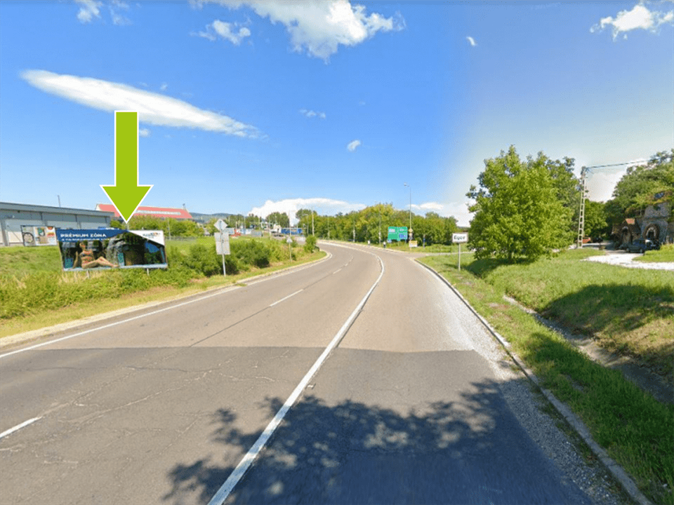 Eger – 25-ös főút-Kőlyuk út körforgalom előtt 200m centrum felé