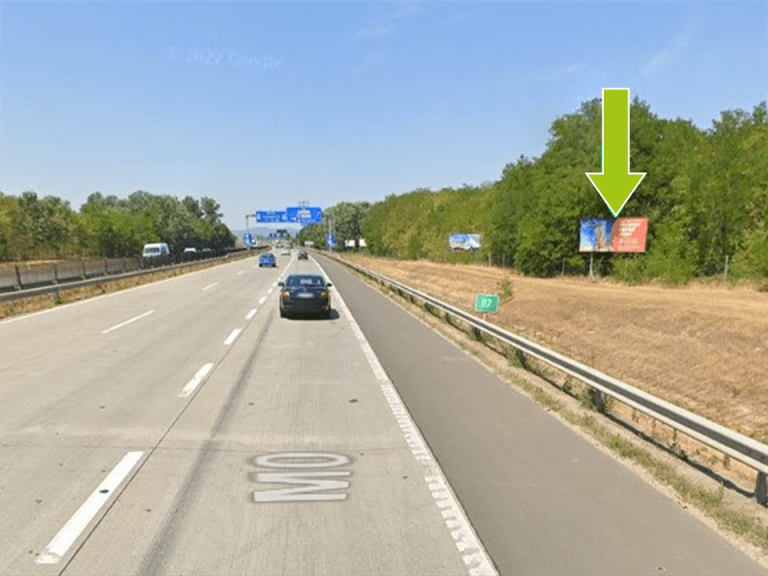 Budapest XV. kerület – M0 körgyűrű 67 kmsz., BP centrum és M3 lehajtó előtt 250m