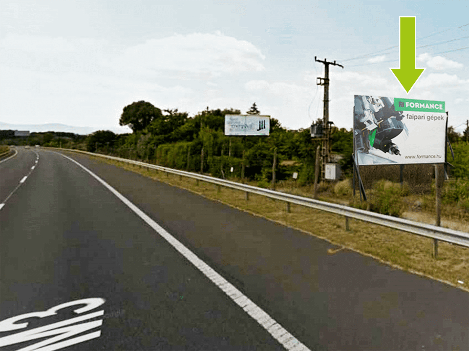 Fót – M3 17+200km autópálya mellett, Pálya dűlő utca-Sátorfák utca sarkon, Budapest felé (6×4m, 24m2)
