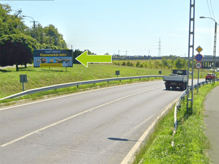 Nagykanizsa – Alkotmány utca, M7 felüljáró előtt 200m, centrum felé