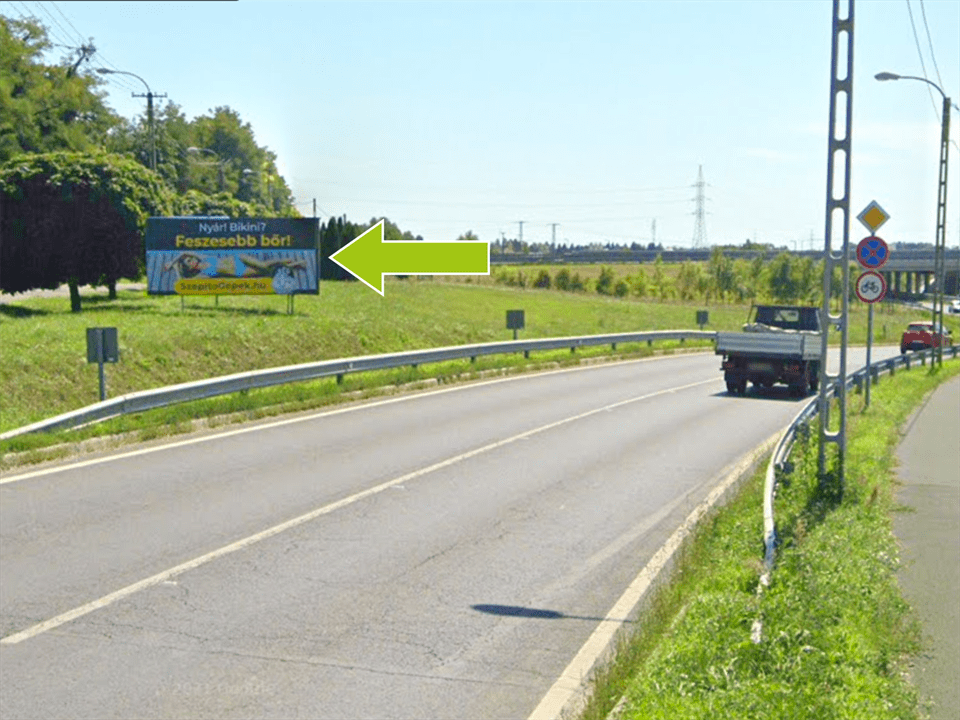 Nagykanizsa – Alkotmány utca, M7 felüljáró előtt 200m, centrum felé