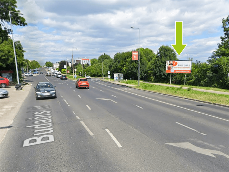 Budapest XI. kerület – Budaörsi út 167., Gazdagréti út előtt, Budapest centrum felé