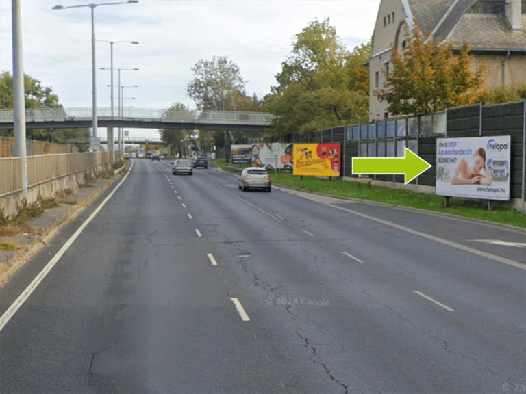 Budapest XV. kerület – M3 autópálya kivezető szakasz, OMV b.kút után, Szerencs utca előtt, Centrum felől