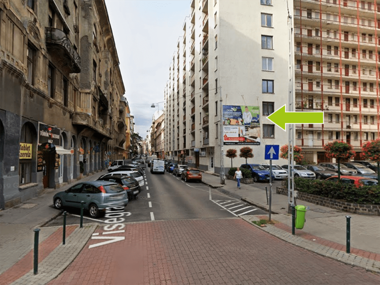Budapest XIII. kerület – Visegrádi utca 24-Radnóti utca, centrum felé, felső