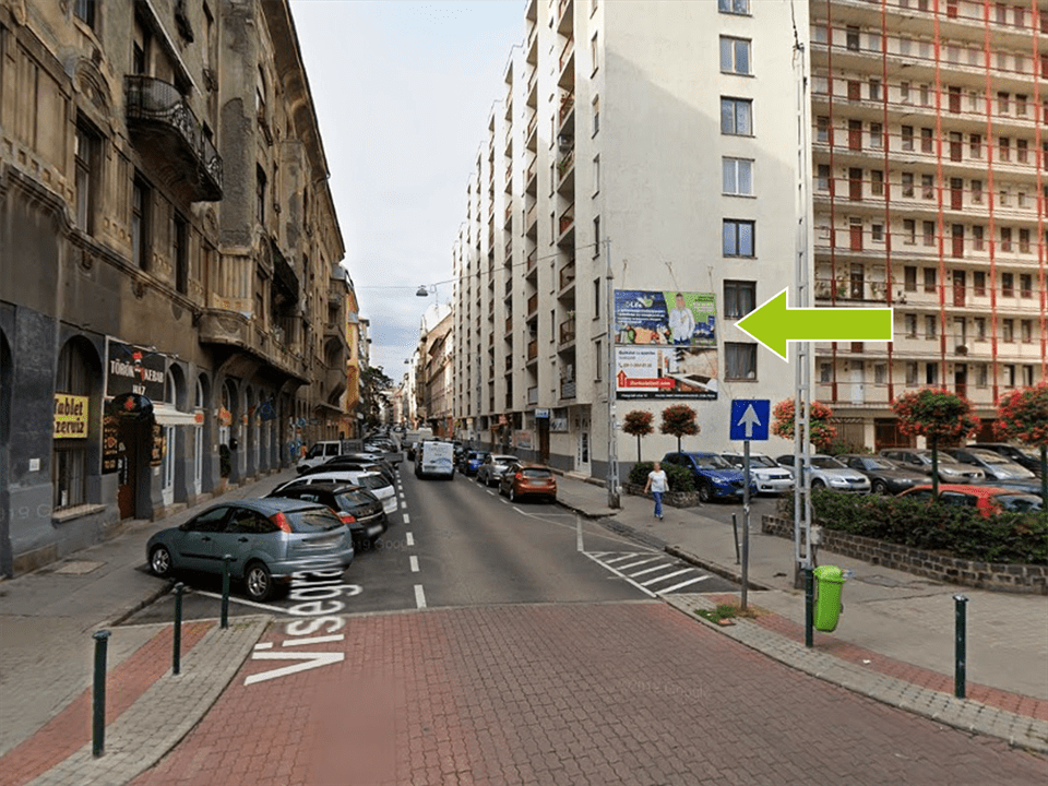 Budapest XIII. kerület – Visegrádi utca 24-Radnóti utca, centrum felé, felső
