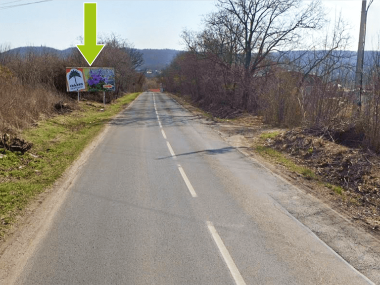 Budakeszi – Pátyi út, városhatár előtt, centrum felé