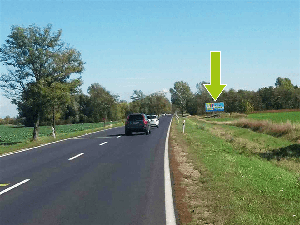Csorna – 85-ös főút Sopron-Győr útvonalon Csorna előtt, 35+500km