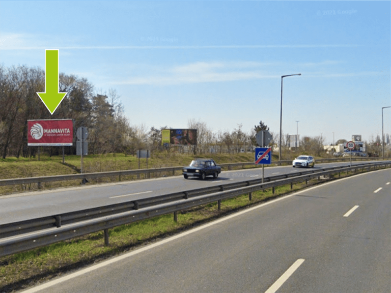 Vecsés – 4-es főút, Shell b.kút előtt 150m, repülőtér felől centrum felé