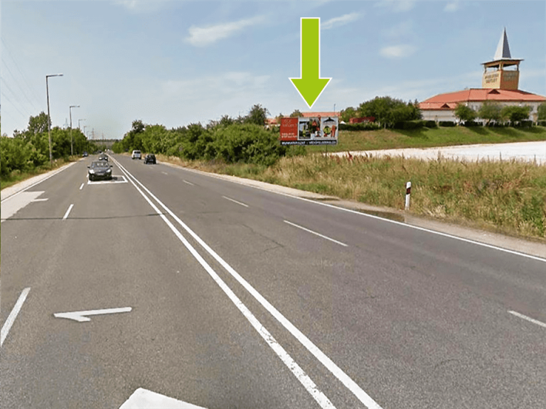 Biatorbágy – Budapark körforgalomnál után 1-es főút 9,6500 km-szelvény Győr felé