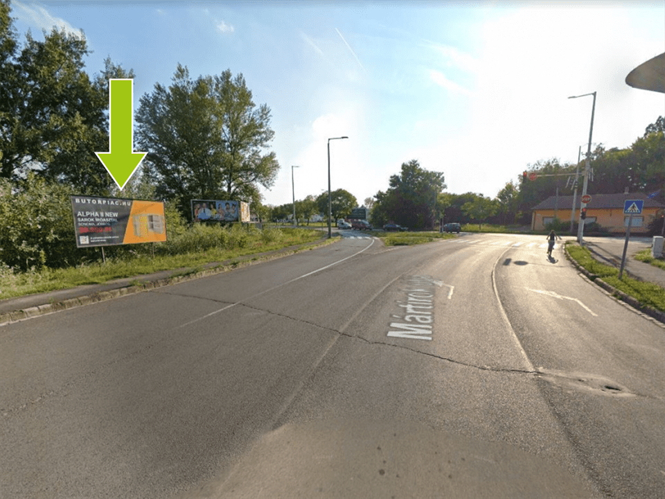 Szolnok – Mártírok útja-Tószegi út kereszteződés centrum felől