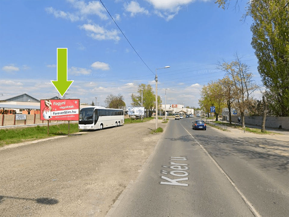 Budapest X. kerület – Kőér utca, Basa utca felé Spartacus Stadionnal szemben, centrum felől