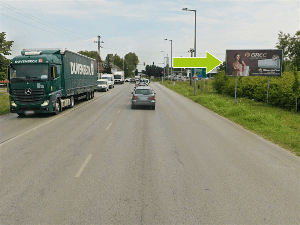 Kecskemét – Könyves Kálmán krt. 109., Izsáki út felől Halasi úti kereszteződés előtt, Centrum felé