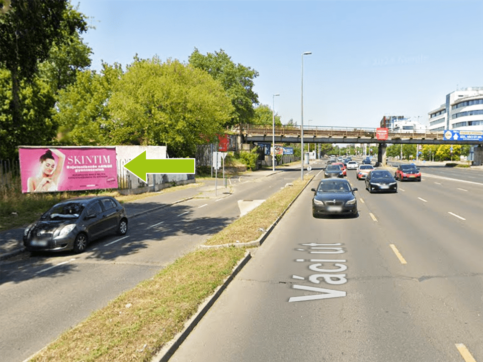 Budapest XIII. kerület – Váci út 190. előtt, TESCO áruház és Újpest felé