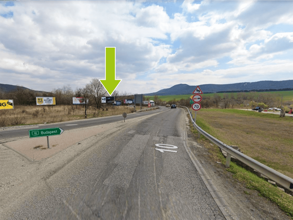 Solymár – 10-es út, Auchan után, körforgalom előtt Budapest felé