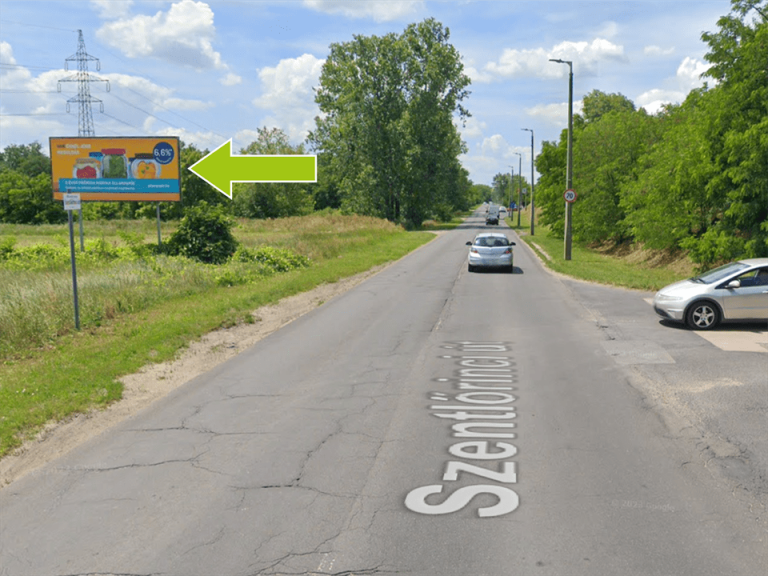 Budapest XXIII. kerület – Szentlőrinci út – Dinnyehegyi út., TESCO Soroksár felől, Szent Lőrinc Golf Club után