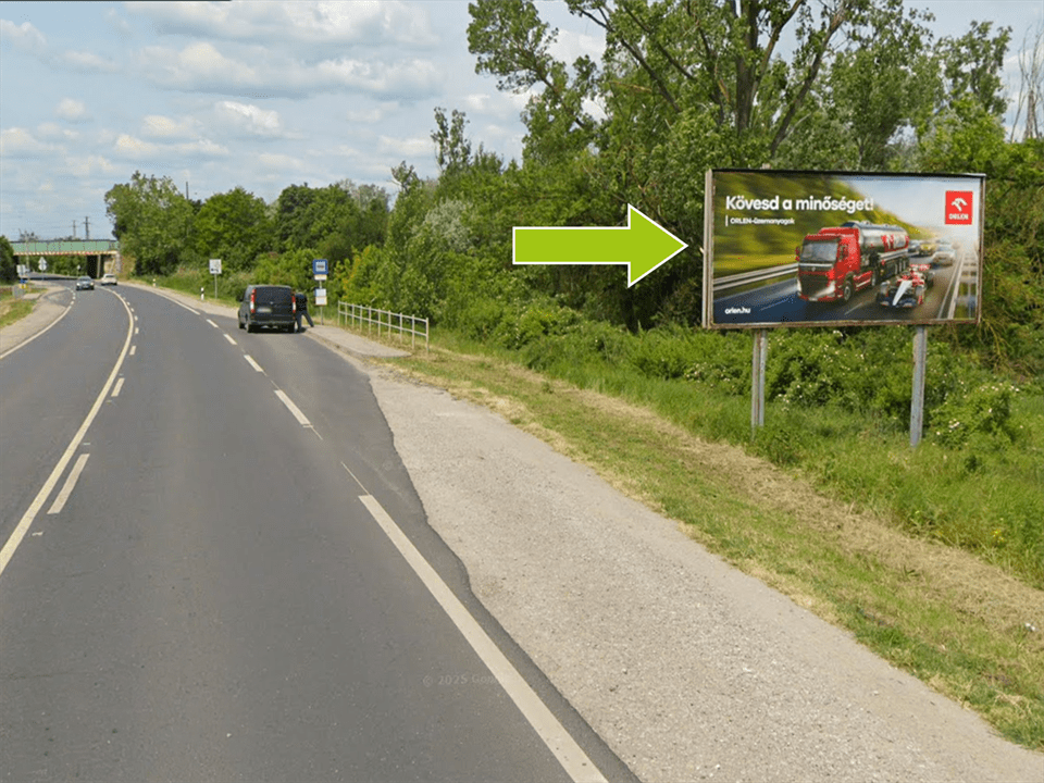 Szolnok – 32-es főút, Abonyi út Barázda utca előtt centrum felől