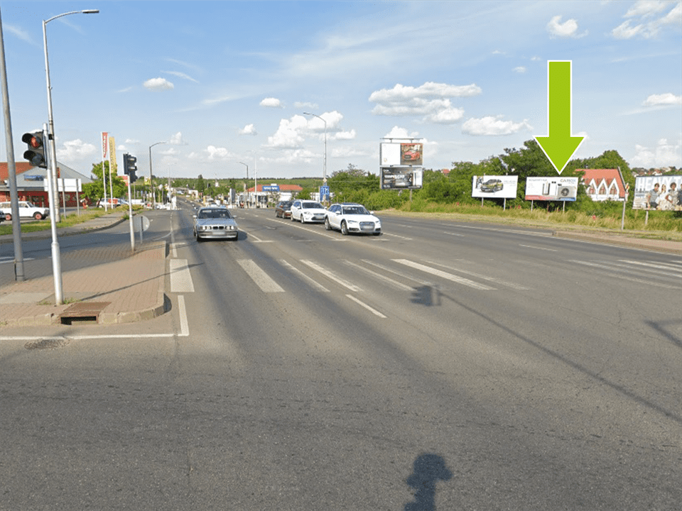 Pécs – 6-os főút-Pécsváradi út, Schroll József út után, centrum felől