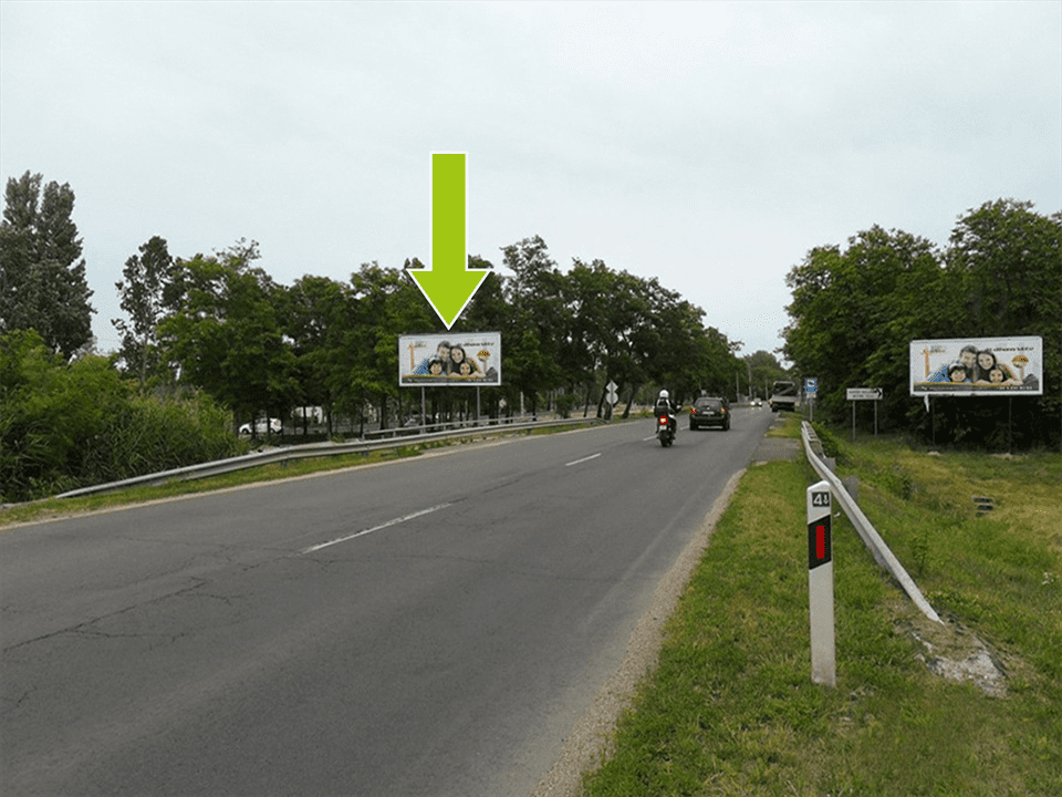 Balatonszemes – 7-es főút, Bajcsy-Zsilinszky út-Semmelweis utca sarok, 132,400 km-sz. előtt, Siófok felé