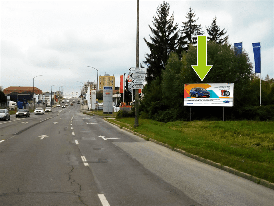 Pécs – Pécsváradi út Koksz utca előtt centrum felé