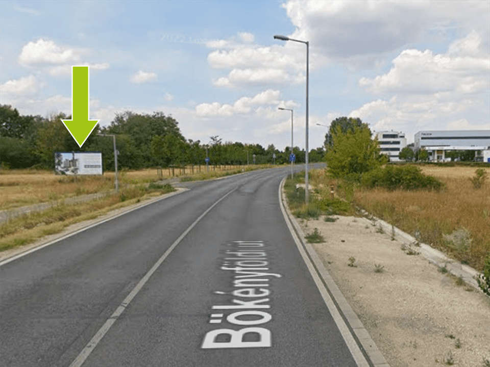 Budapest XVI. kerület – Bökényföldi út-centrum felé, benzinkúttal szemben