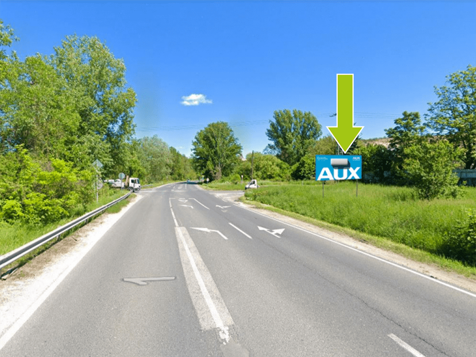 Tatabánya – 1-es főút, Cementgyári út előtt, centrum felé