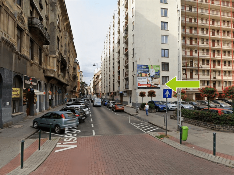 Budapest XIII. kerület – Visegrádi utca 24-Radnóti utca, centrum felé, alsó