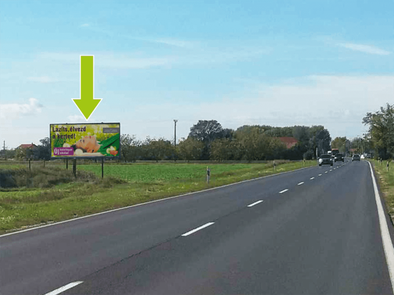 Csorna – 85-ös főút Győr-Sopron útvonalon Csorna után, 35+500km