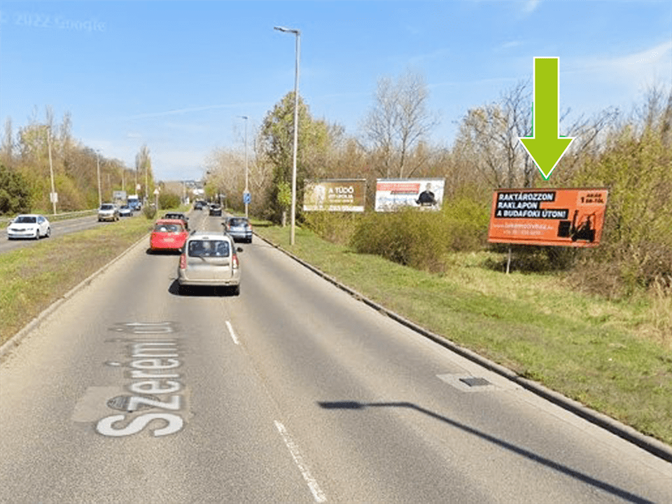 Budapest XI. kerület – Szerémi út, Kitérő út-MOL benzinkút után 100m, centrum felé