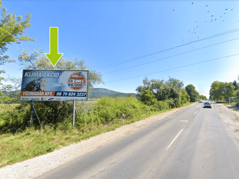 Pilisvörösvár – 10-es főút 16,300 km-sz., Budapest centrum felé