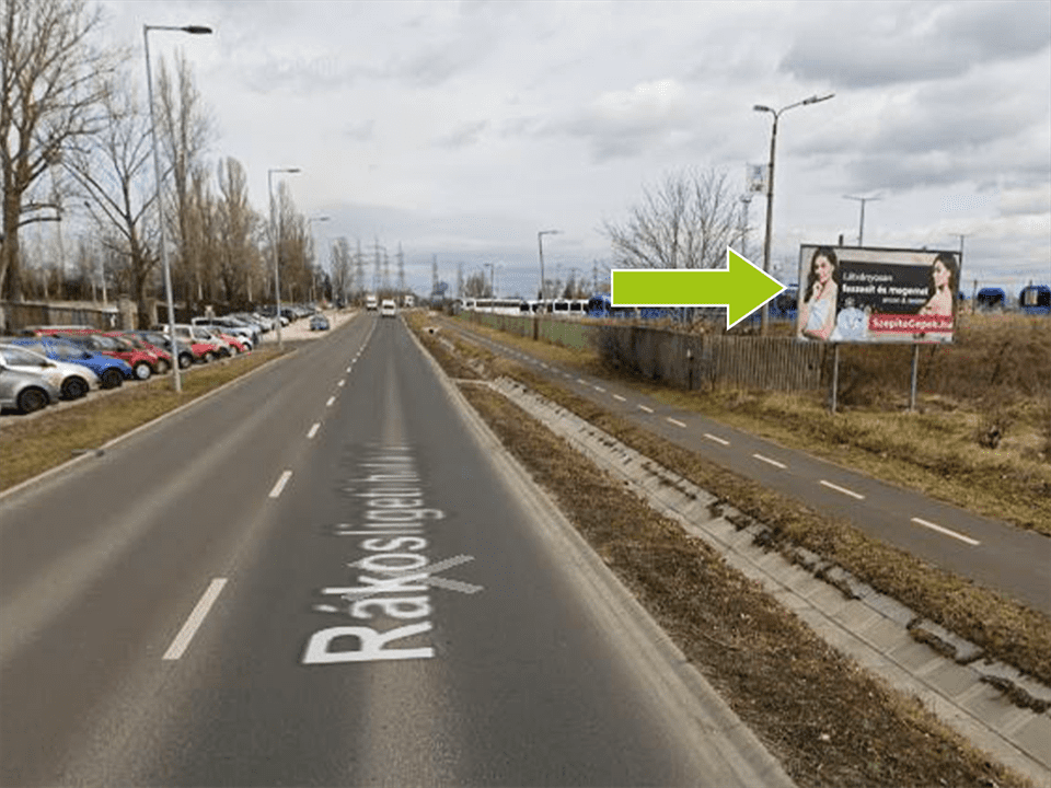Budapest XVII. kerület – Bökényföldi (Rákosligeti határút) út Cinkotai út előtt jobb