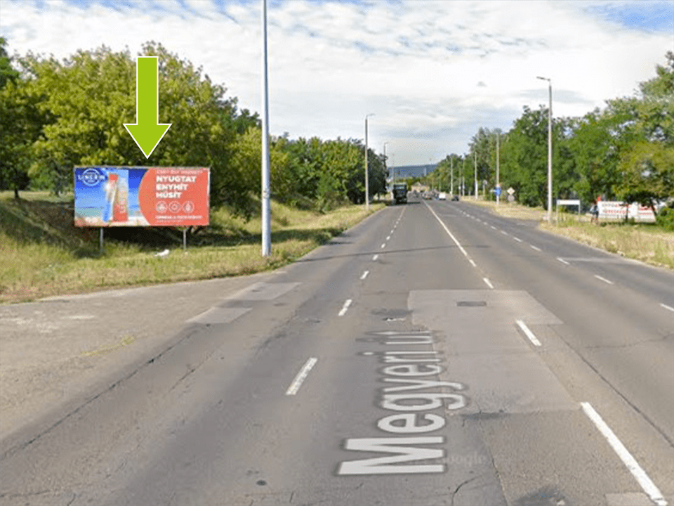 Budapest IV. kerület – Megyeri út, Óceánárok utca előtt 200m,centrum felé