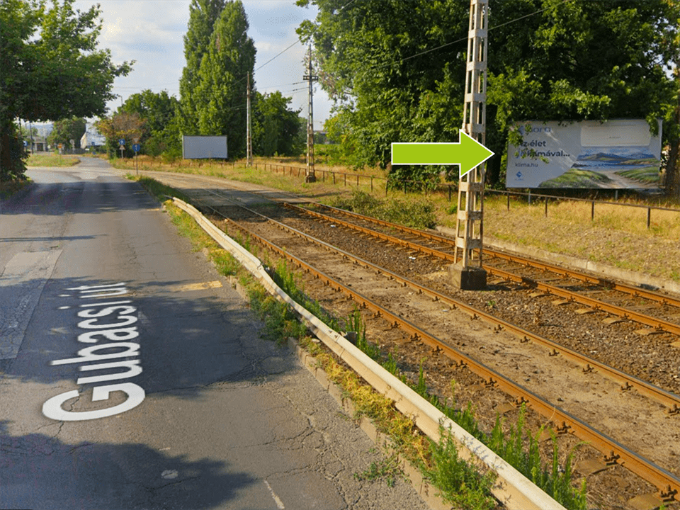 Budapest IX. kerület – Gubacsi út-Tagló utca, MOL benzinkúttal szemben, centrum felé