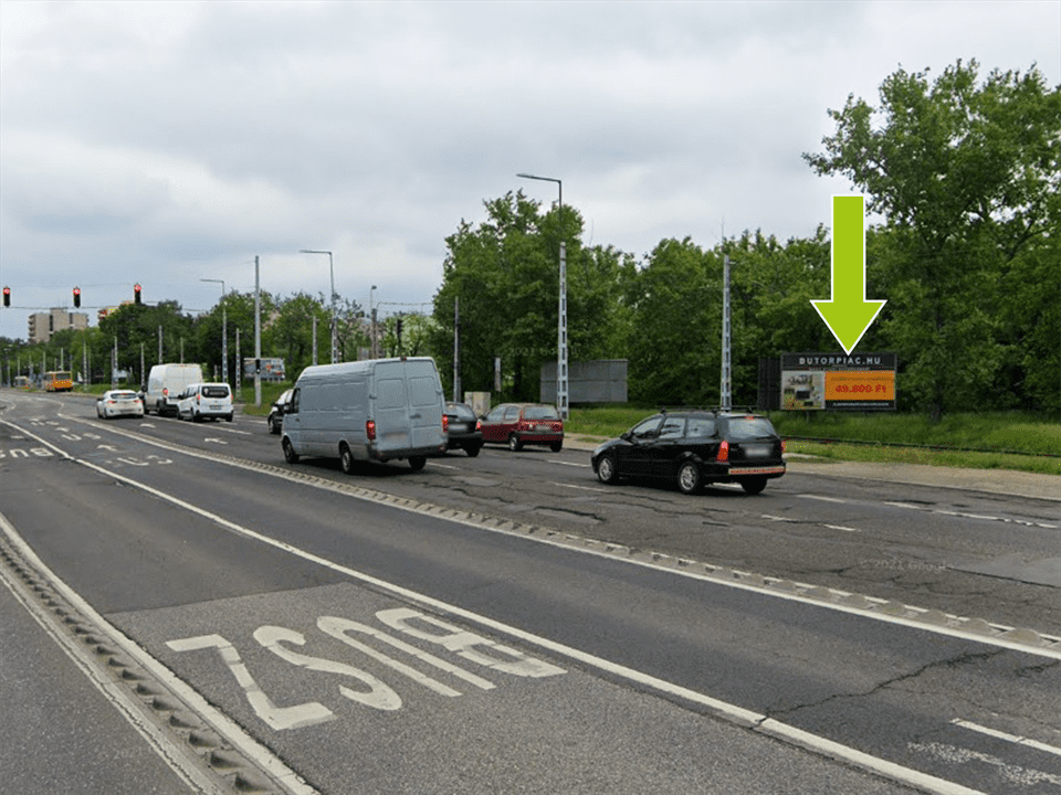 Budapest X. kerület – Fehér út-Gyógyszergyári út előtt, Árkád bevásárlóközpont és Ikea felé