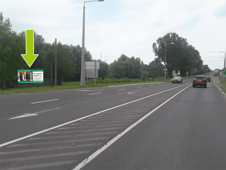 Nagykanizsa – 7-es főút-Magyar utca körforgalomnál, Lukoil benzinkút után centrum felől