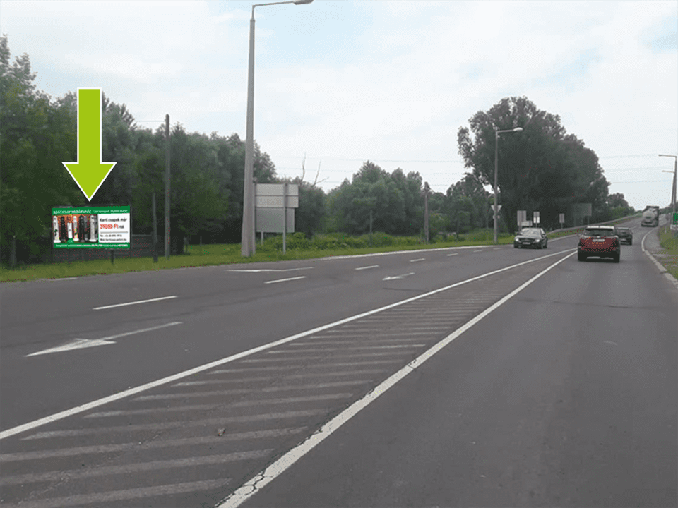 Nagykanizsa – 7-es főút-Magyar utca körforgalomnál, Lukoil benzinkút után centrum felől
