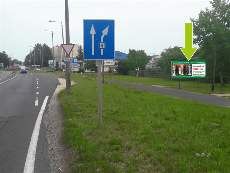 Nagykanizsa – 7-es főút-Magyar utca körforgalomnál, Lukoil benzinkút előtt centrum felé