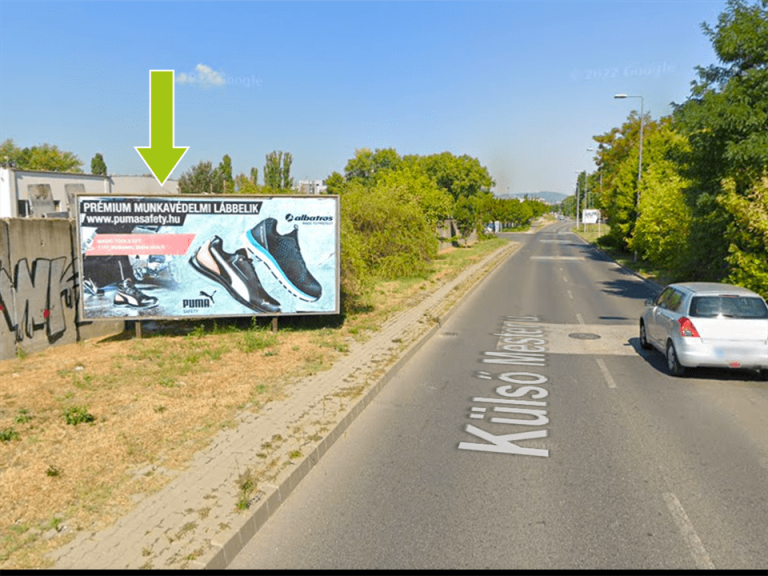 Budapest IX. kerület – Külső Mester utca, Gubacsi út előtt 250m, centrum felé