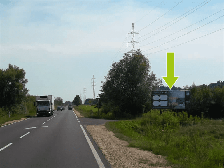 Zalaegerszeg – 74-es főút, Balatoni úti körforgalom felől Sashegyi u. után Nagykanizsa és centrum felé