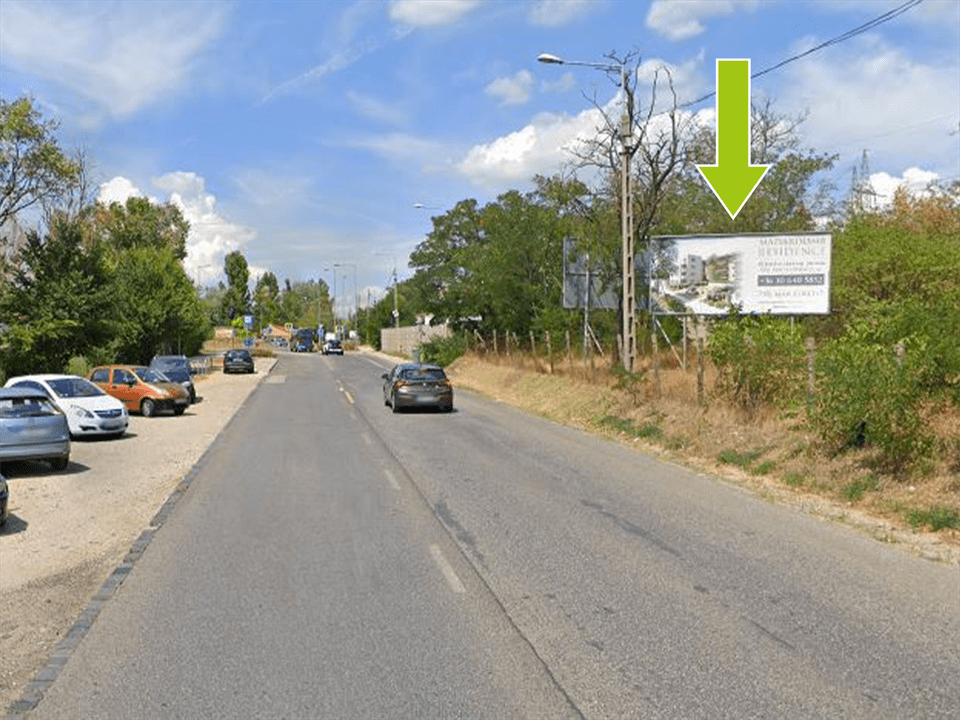 Budapest XVII. kerület – Cinkotai út, busz garázsnál, centrum felől