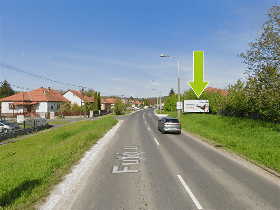 Miskolc – Futó utca-Beniczky L. utca Holcim sporttelep mellett, Pesti út felől centrum felé