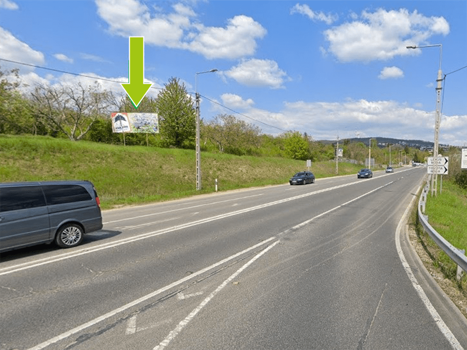 Budapest XI. kerület – Egér út, Budaörs M1-M7 fel-levezető felüljárónál bal oldalon